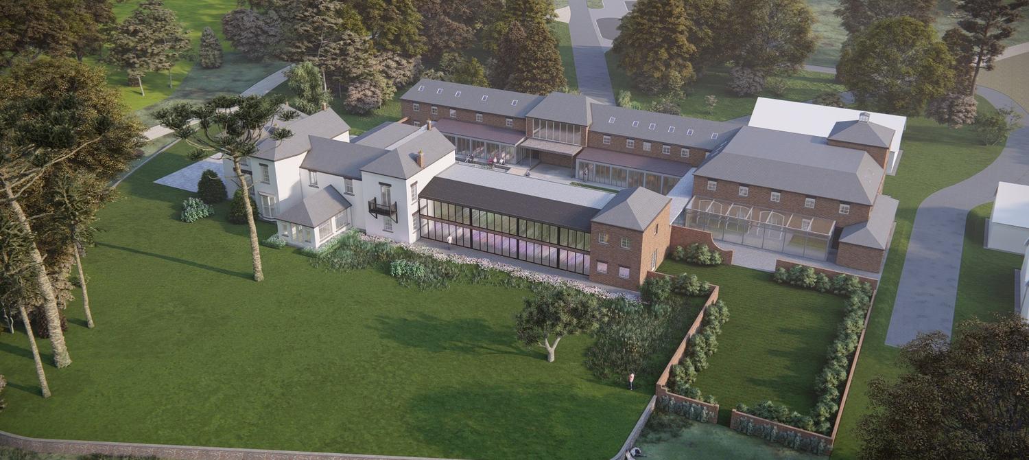 Peatland Retreat Wing Architect Impression for Buddhist Retreat and Meditation Centre Gomde UK.