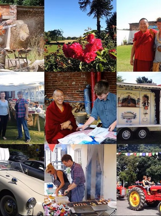 Collage of photographs of the generous community at Gomde UK.